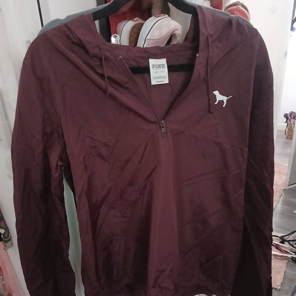 Burgundy wind breaker